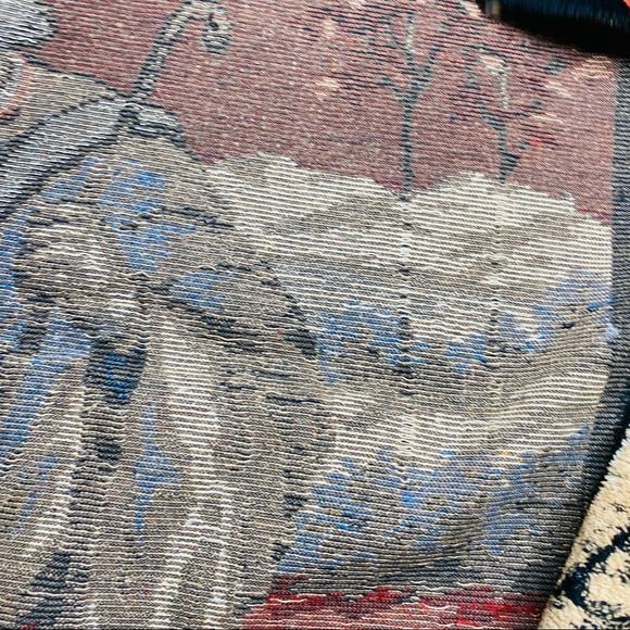 Vintage Mary baby Jesus velour large pillow tapestry fabric panel craft god - Picture 12 of 16